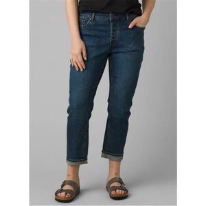 NWT Prana Buxton Jean Deep Blue Slim Boyfriend Fit Denim